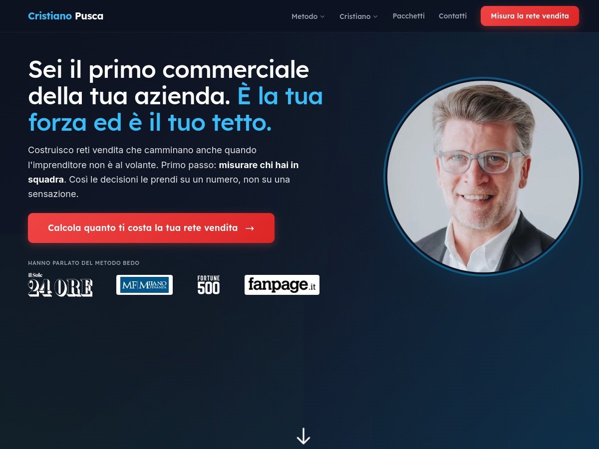 Anteprima del lavoro Cristiano Pusca
